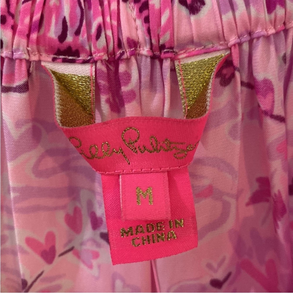 Lilly Pulitzer Pink and Purple Blanche Drop Shoulder Top Medium - Picture 4 of 10